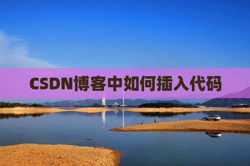 CSDN博客中如何插入代码